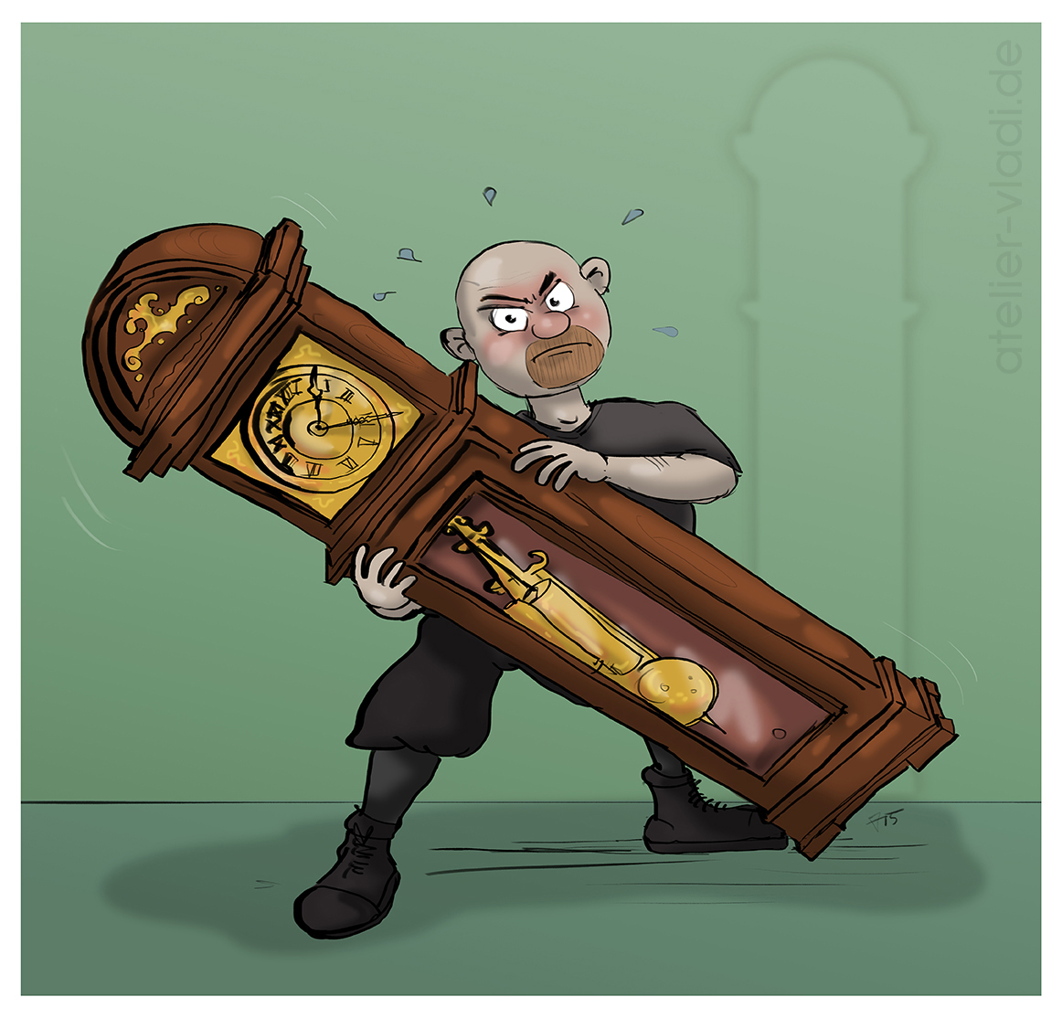 Uhr umstellung Cartoon